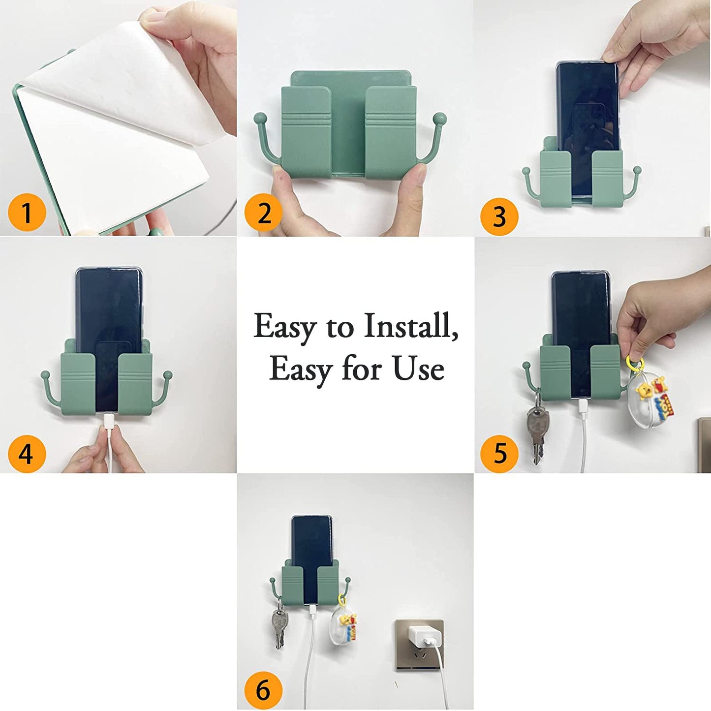 1 Pc Wallmount Mobile Stand With Hook