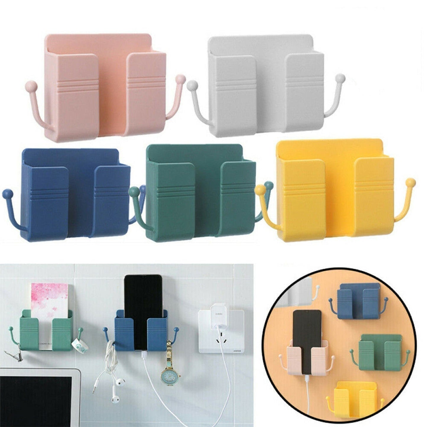 1 Pc Wallmount Mobile Stand With Hook