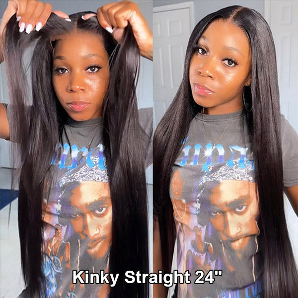 100% Glueless Wear Go Wig Pre-cut Lace Undetectable 7x5 HD Lace Wigs Preplucked with Natural Hairline Bleached Knots Human Hair Wigs